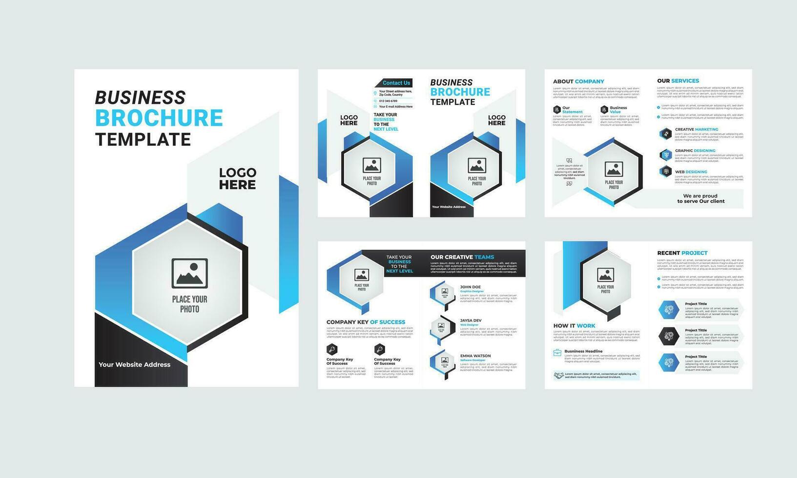 Modern multipurpose business brochure template design vector