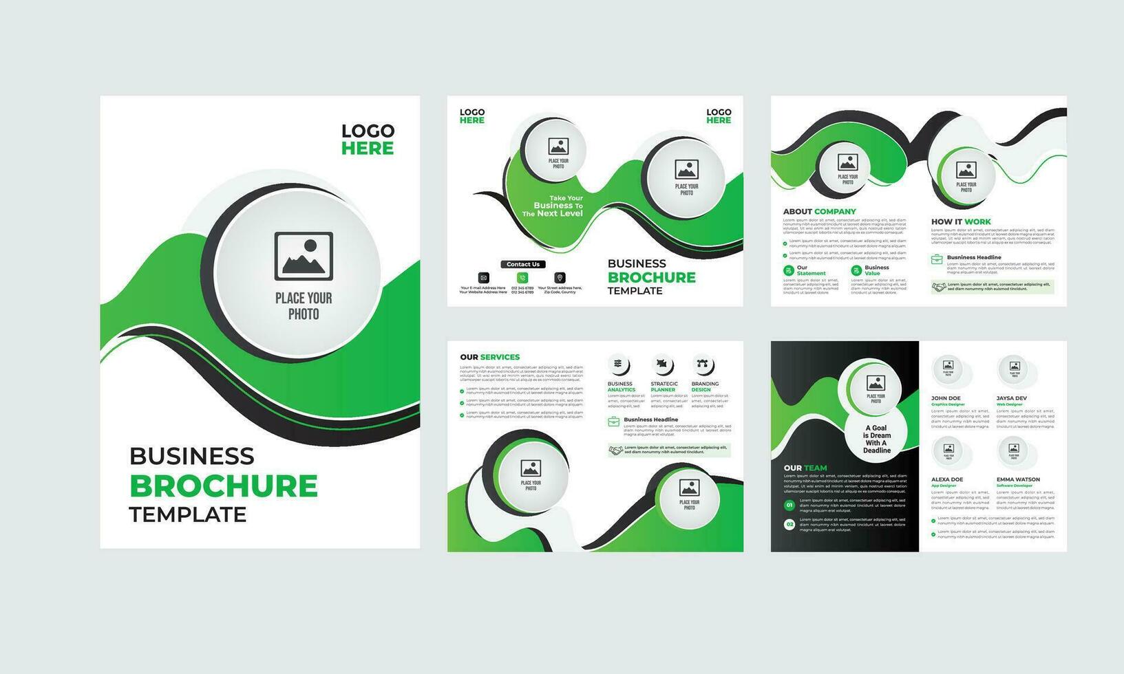 Modern multipurpose business brochure template design vector