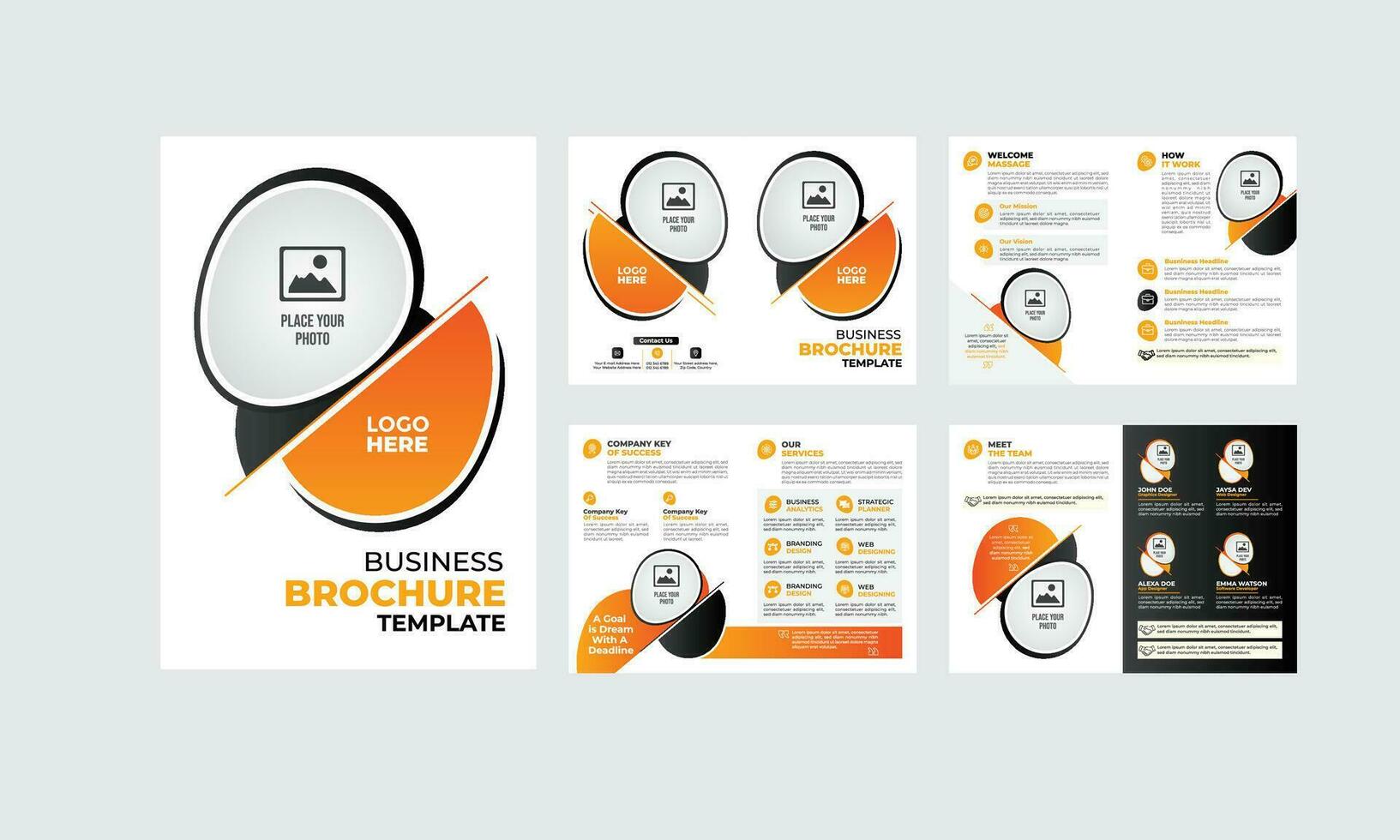 Modern multipurpose business brochure template design vector