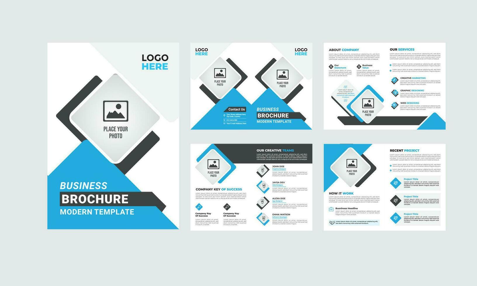 Modern multipurpose business brochure template design vector