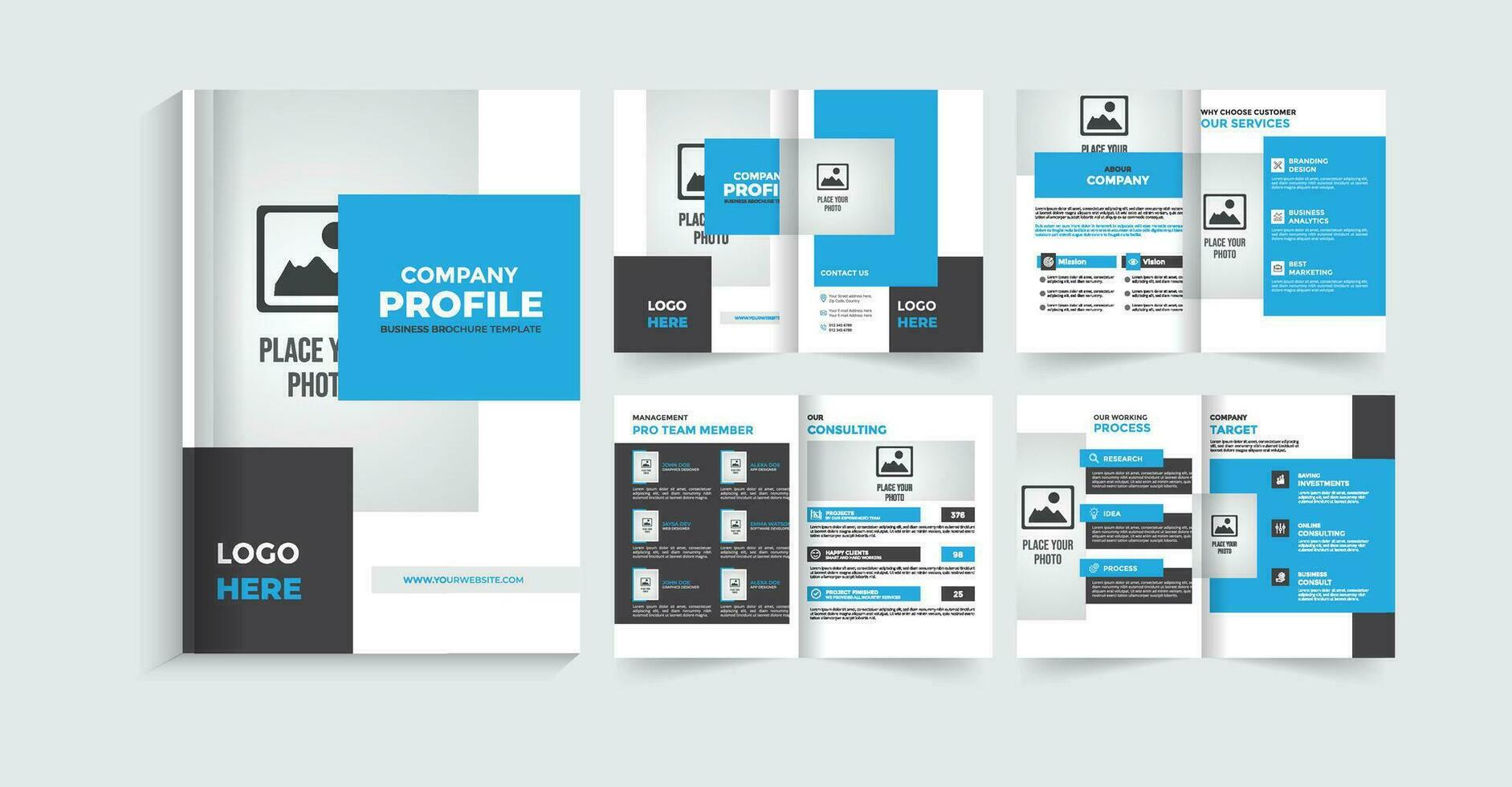 creative and modern multipurpose bifold brochure template design vector