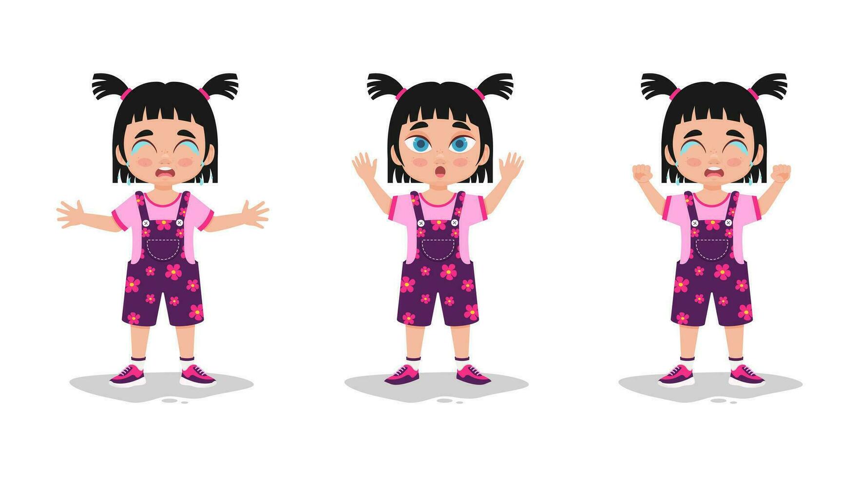 Child emotions set vector