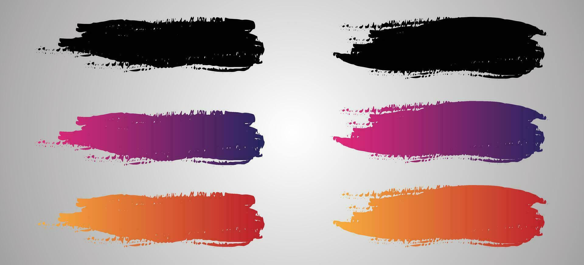 Paint brush stroke Banners vector