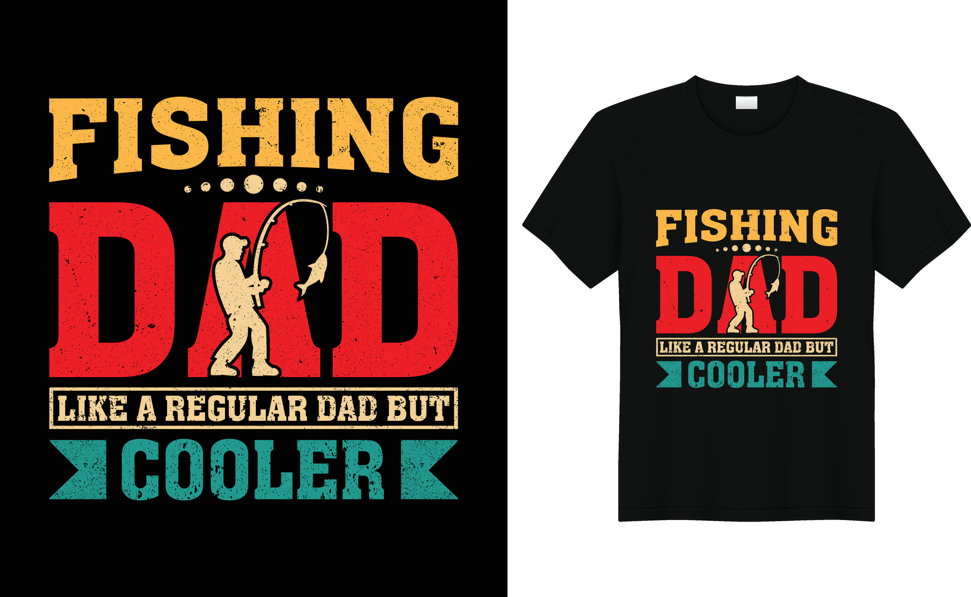 Fishing Dad Like A Regular Dad But Cooler,Funny Bass Fishing,Father Gift,Dad  Fishing Gift,Fisherman,Fishing tshirt design,silhouette 27161627 Vector Art  at Vecteezy