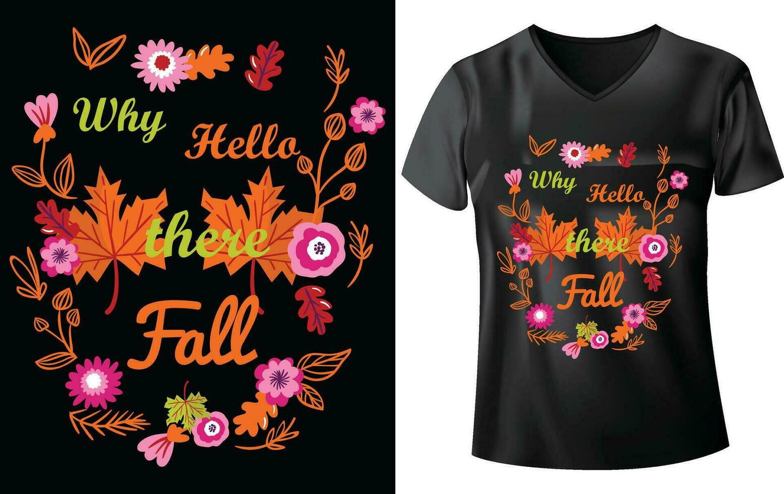 FALL T-SHIRT DESIGN vector