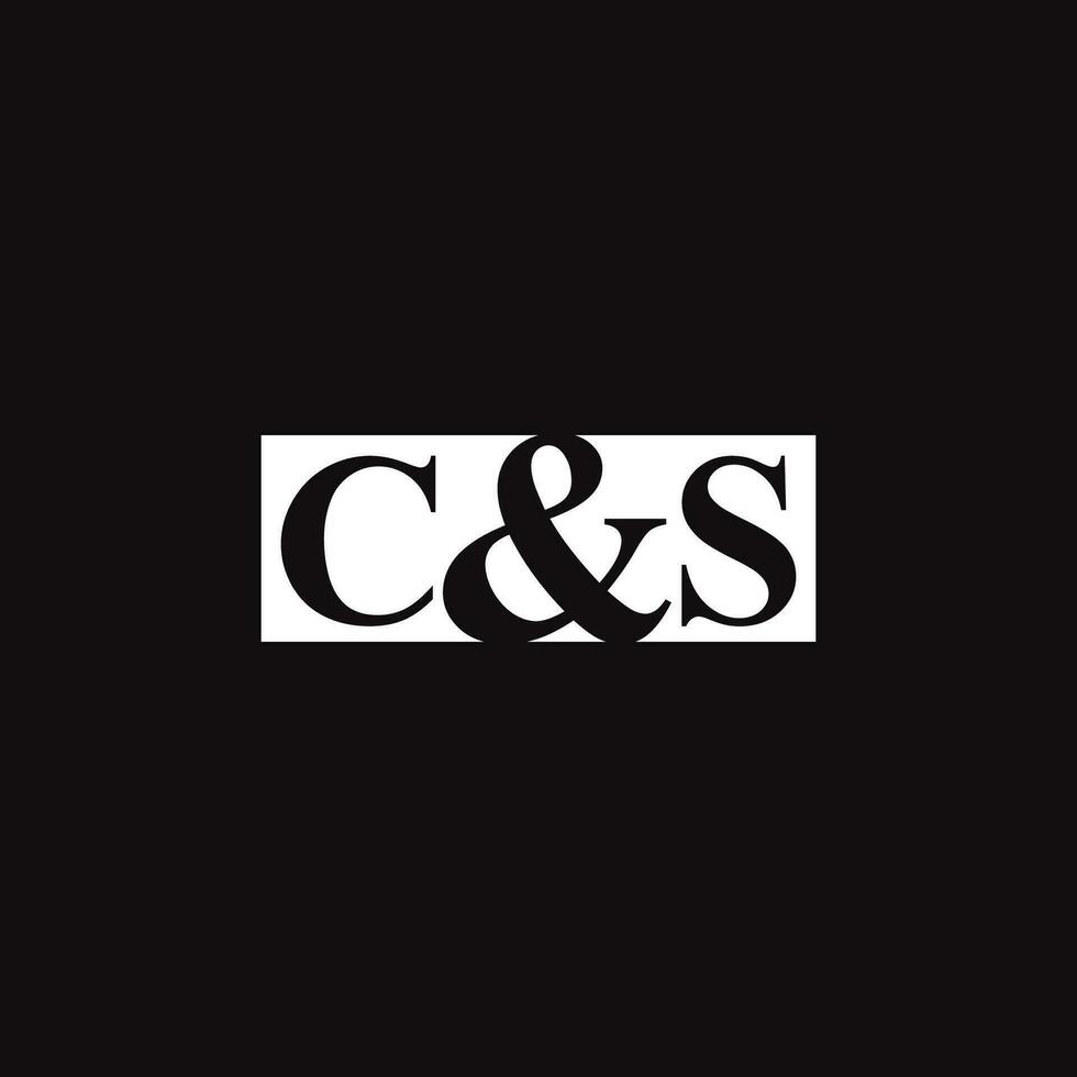Vector CS initial letters monogram logo design