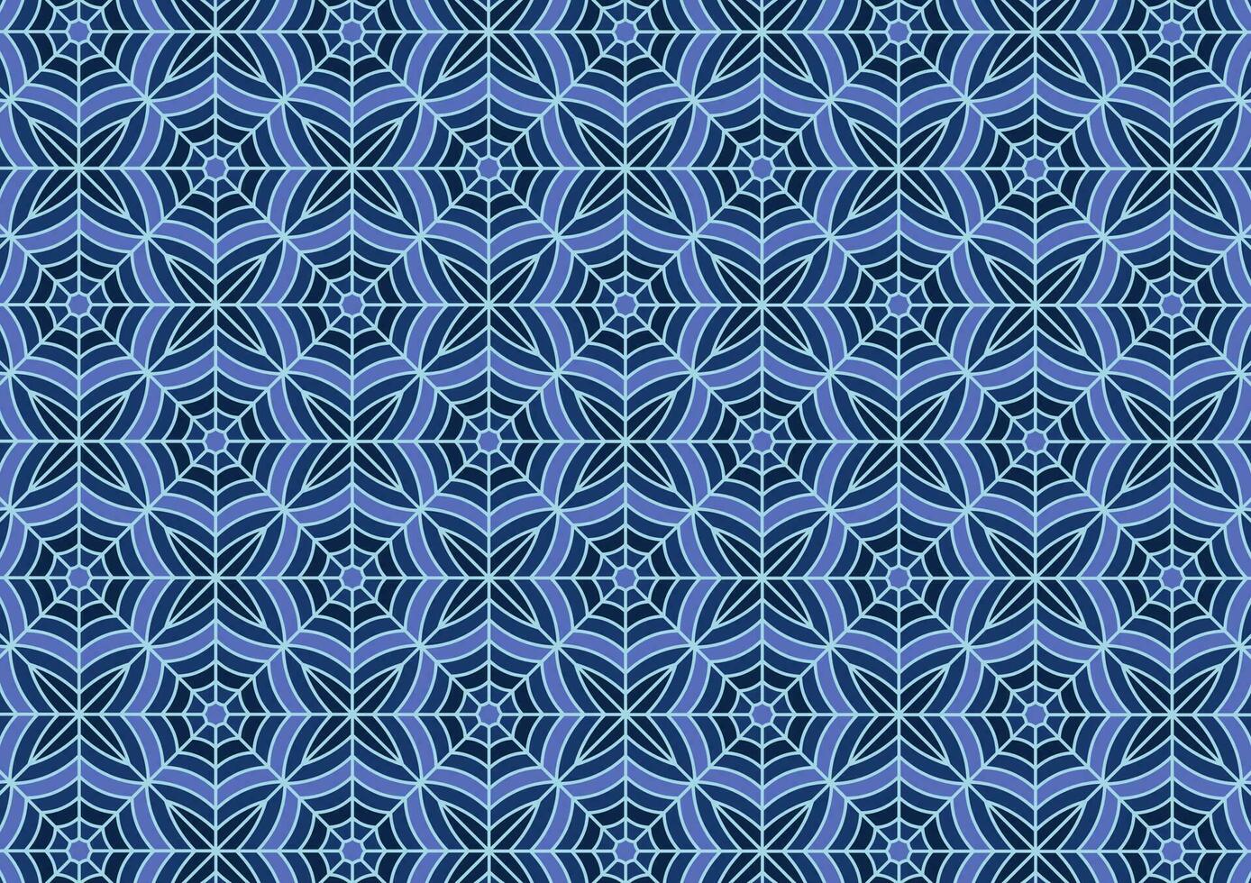 Blue tile geometry pattern square line web culture presentation background vector