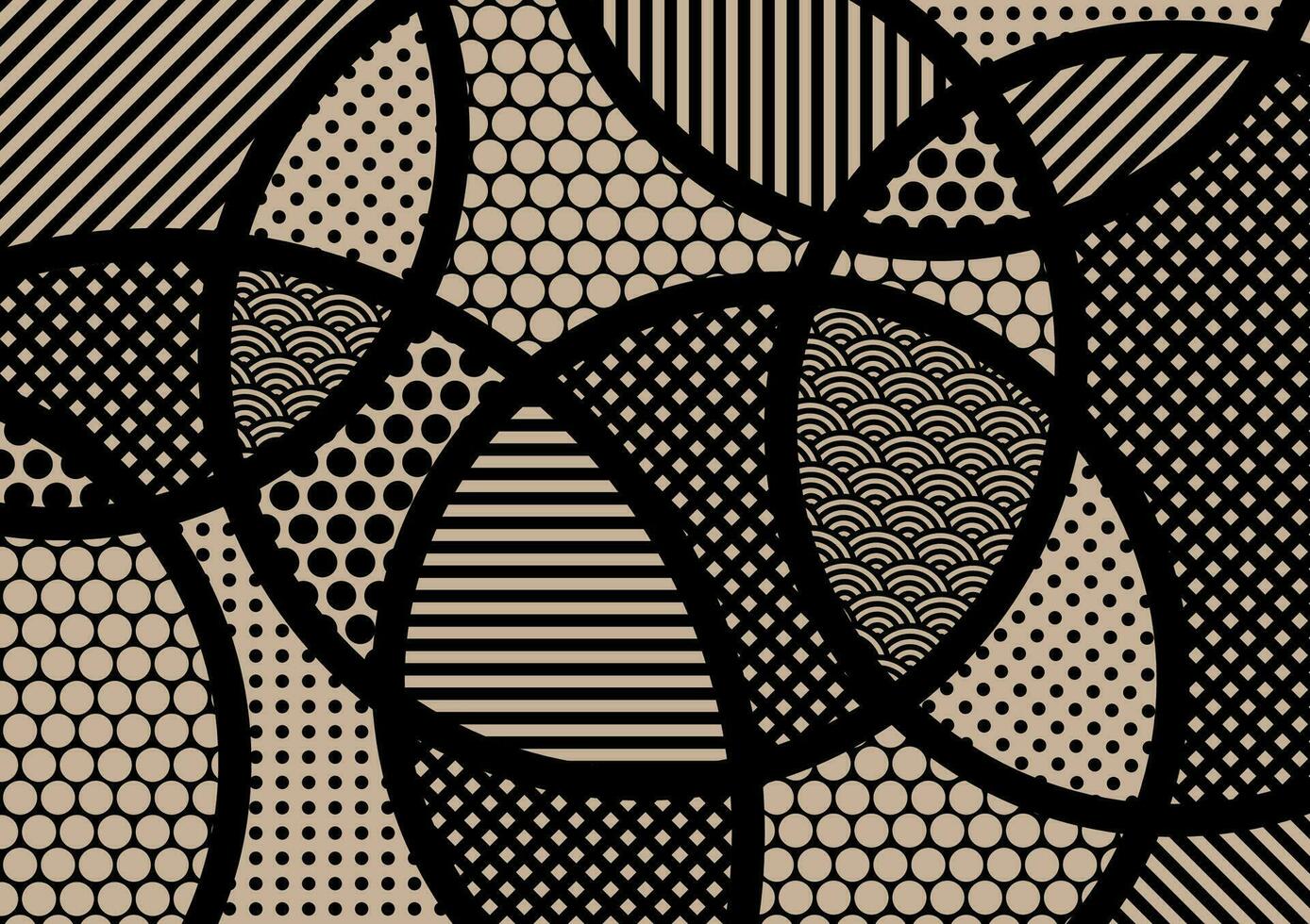 zentangle circulo moderno estilo negro cuadrado vórtice curva olas línea antecedentes vector