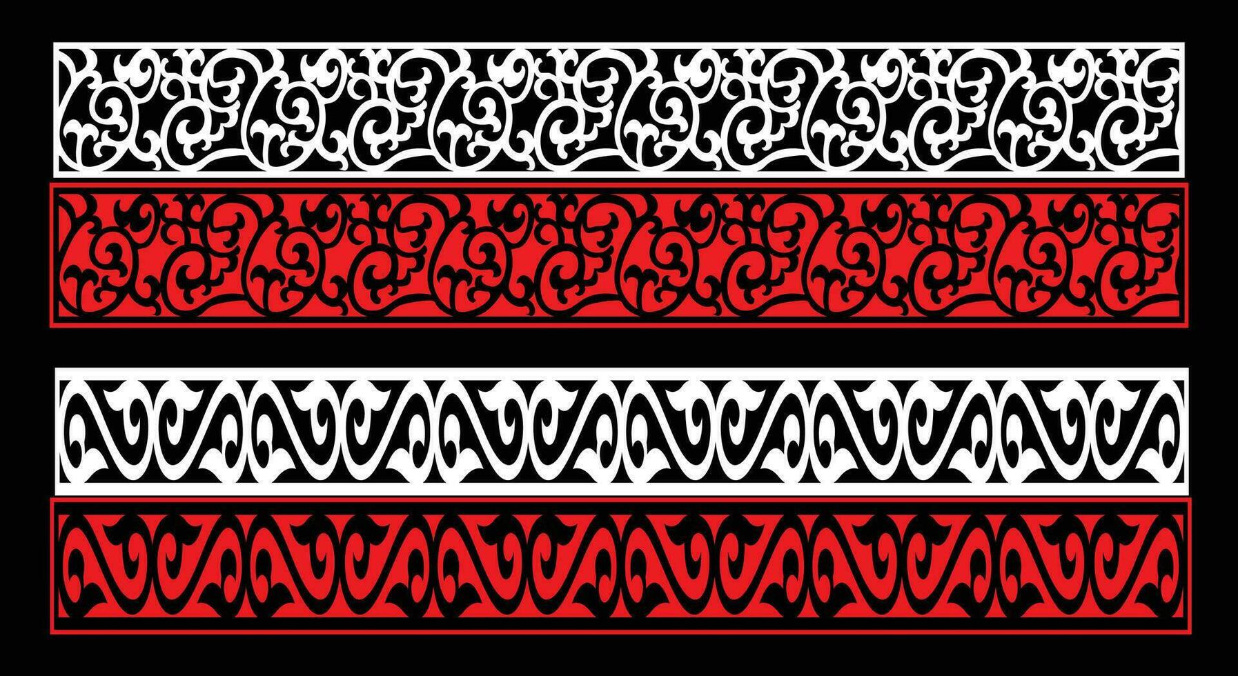 Decorative wall panels set Jali design CNC pattern, vector