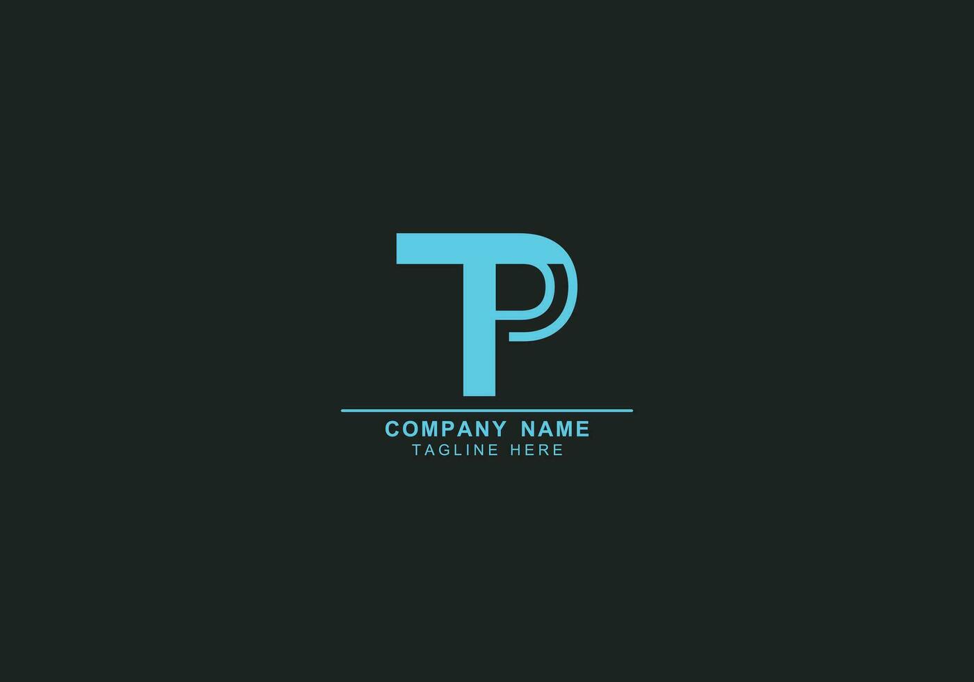 TP or PT minimal logo vector