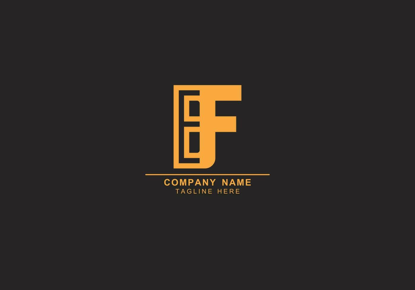 BF or FB minimal logo vector