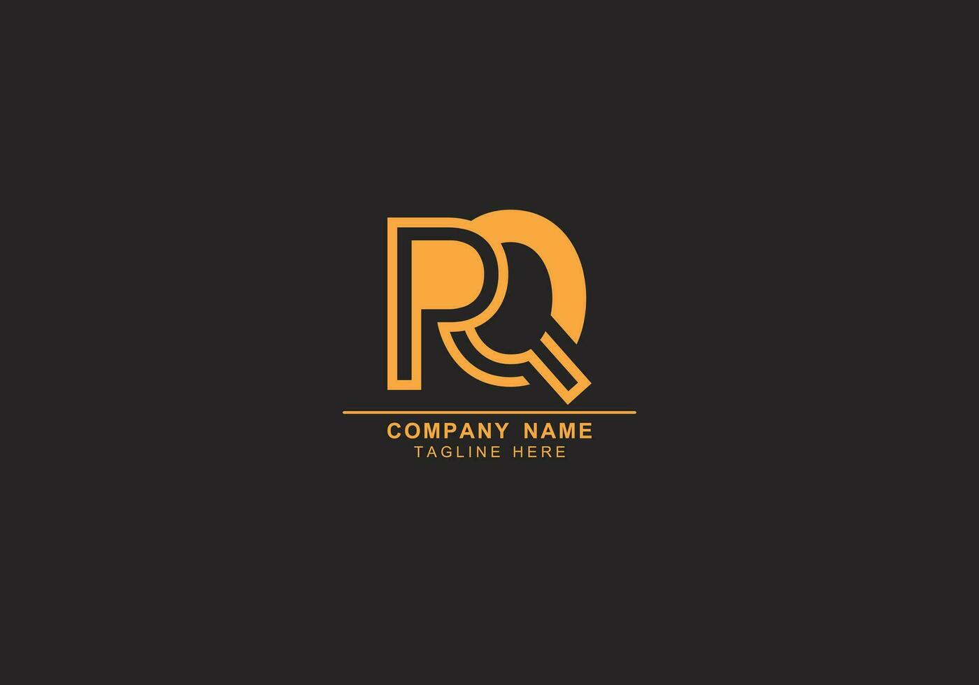 PQ or QP minimal logo vector