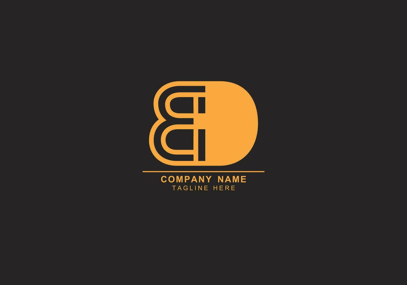BD or DB minimal logo vector