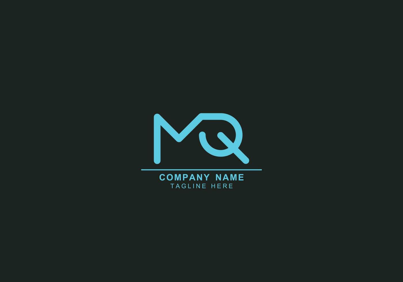 MQ or QM minimal logo vector