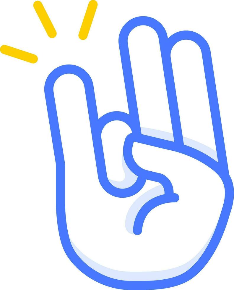 the shocker hand emoji sticker icon vector