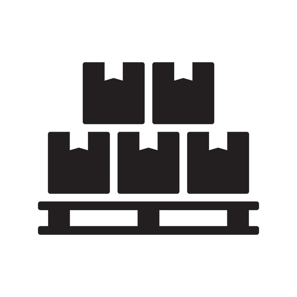 Pallet icon, cargo symbol vector illustration.