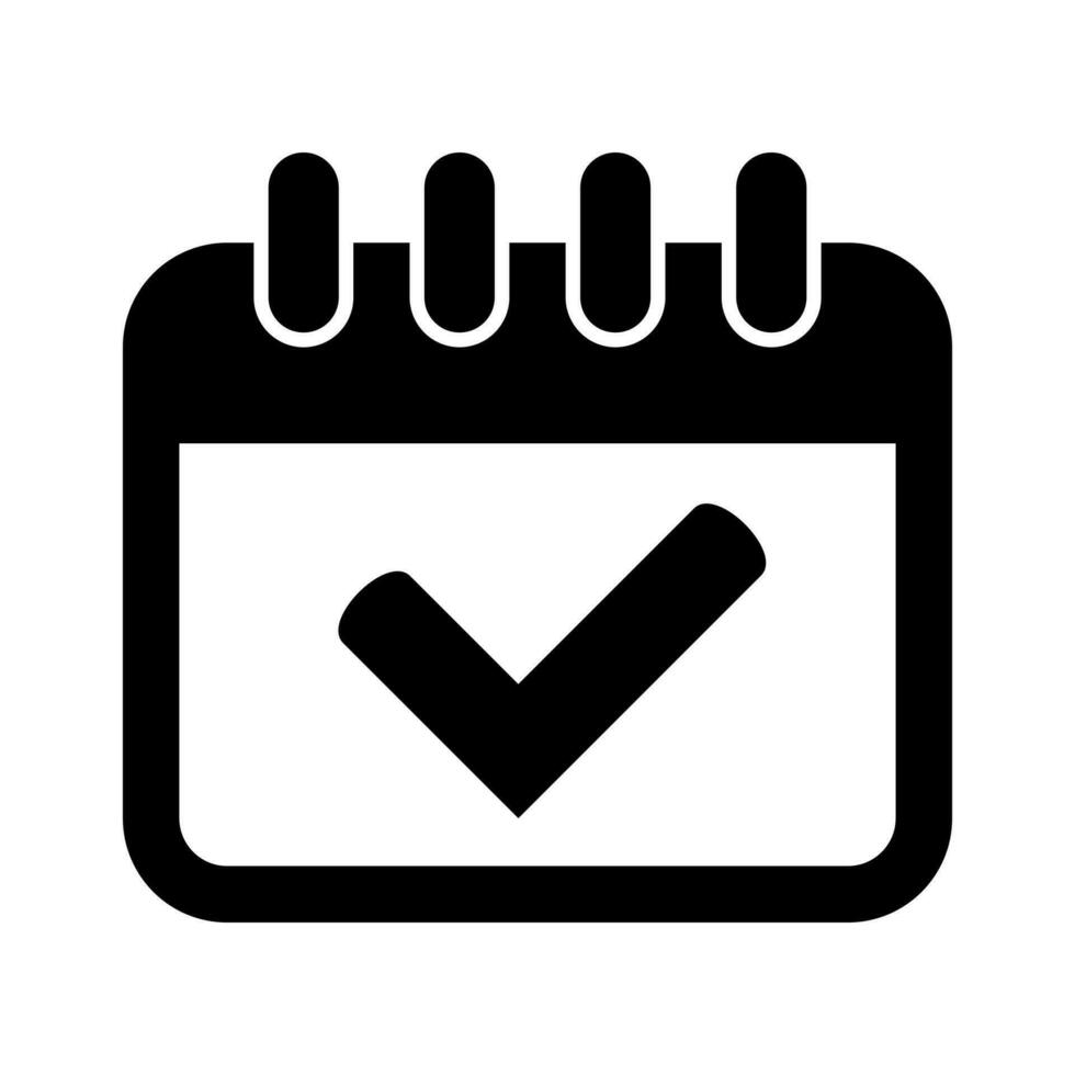 Calendar check mark icon. vector