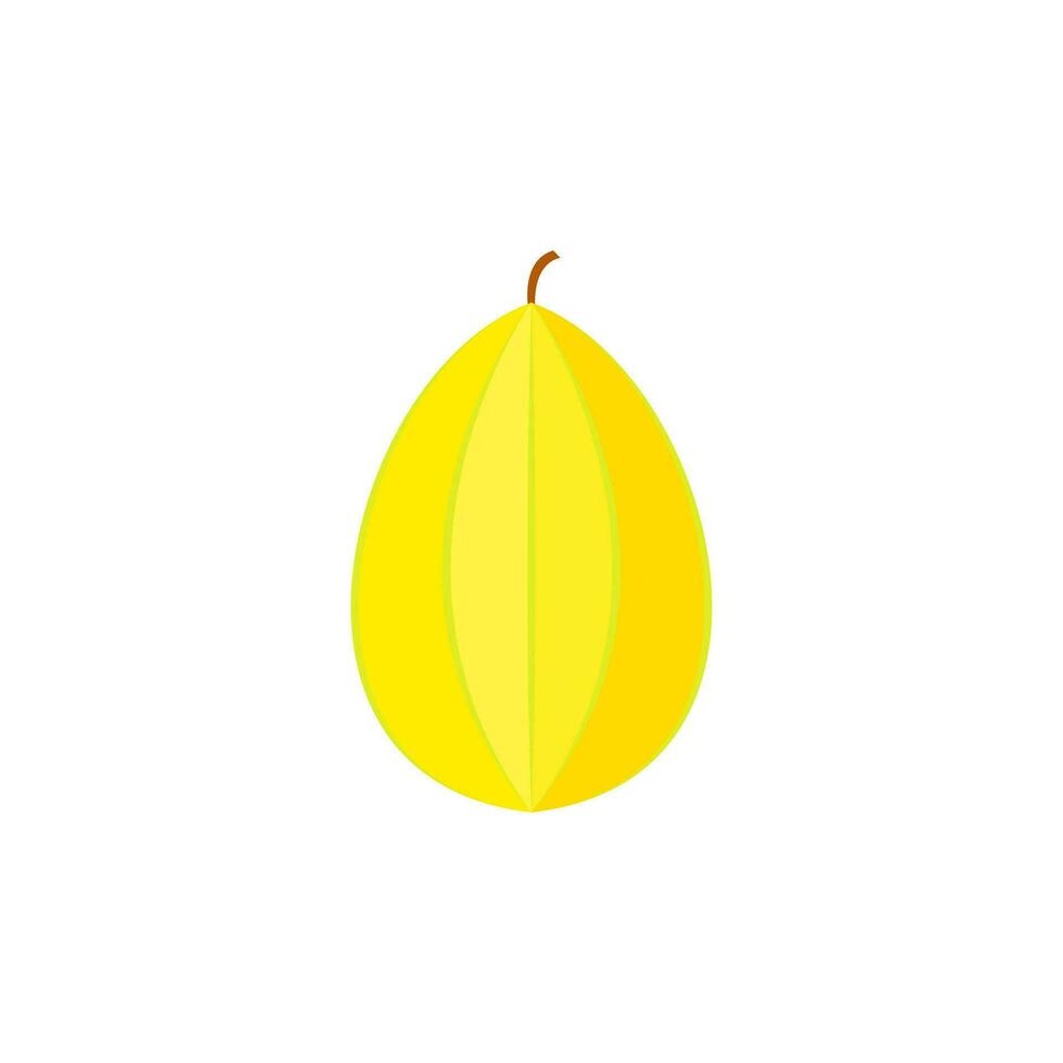 Karambola or star fruit flat design vector illustration