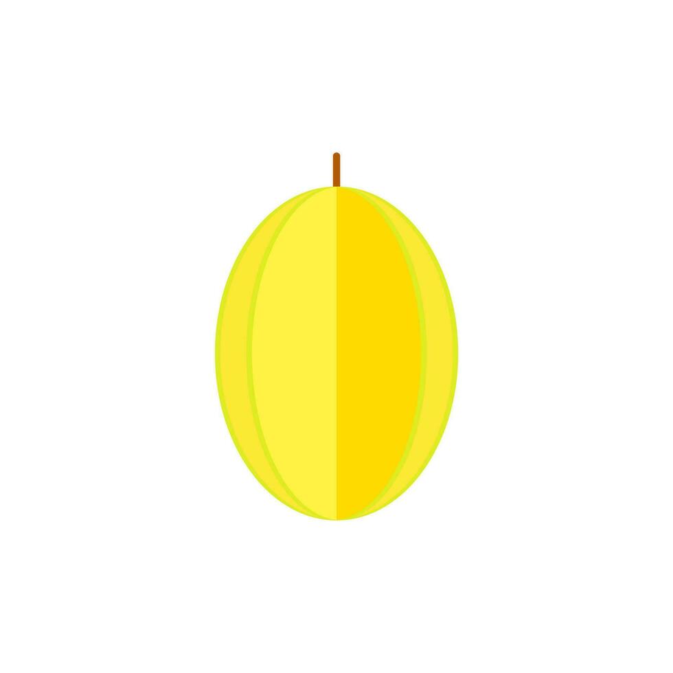 Karambola or star fruit flat design vector illustration