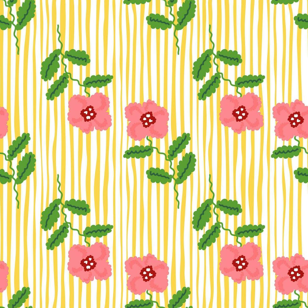 Small flower seamless pattern. Abstract floral ornament. Simple botanical backdrop. vector