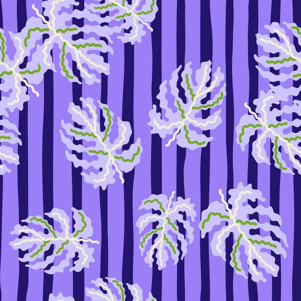 resumen tropical monstera hojas sin costura modelo. selva palma hoja decorativo fondo. vector