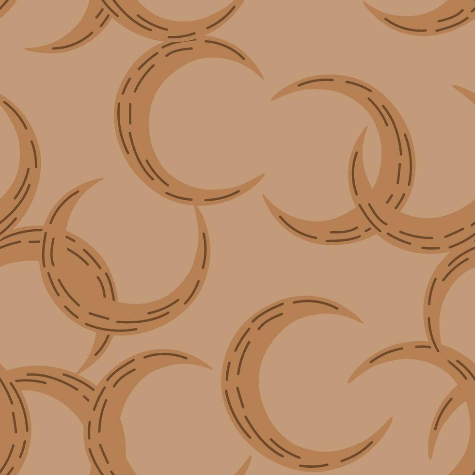 Simple moon silhouettes seamless pattern. vector