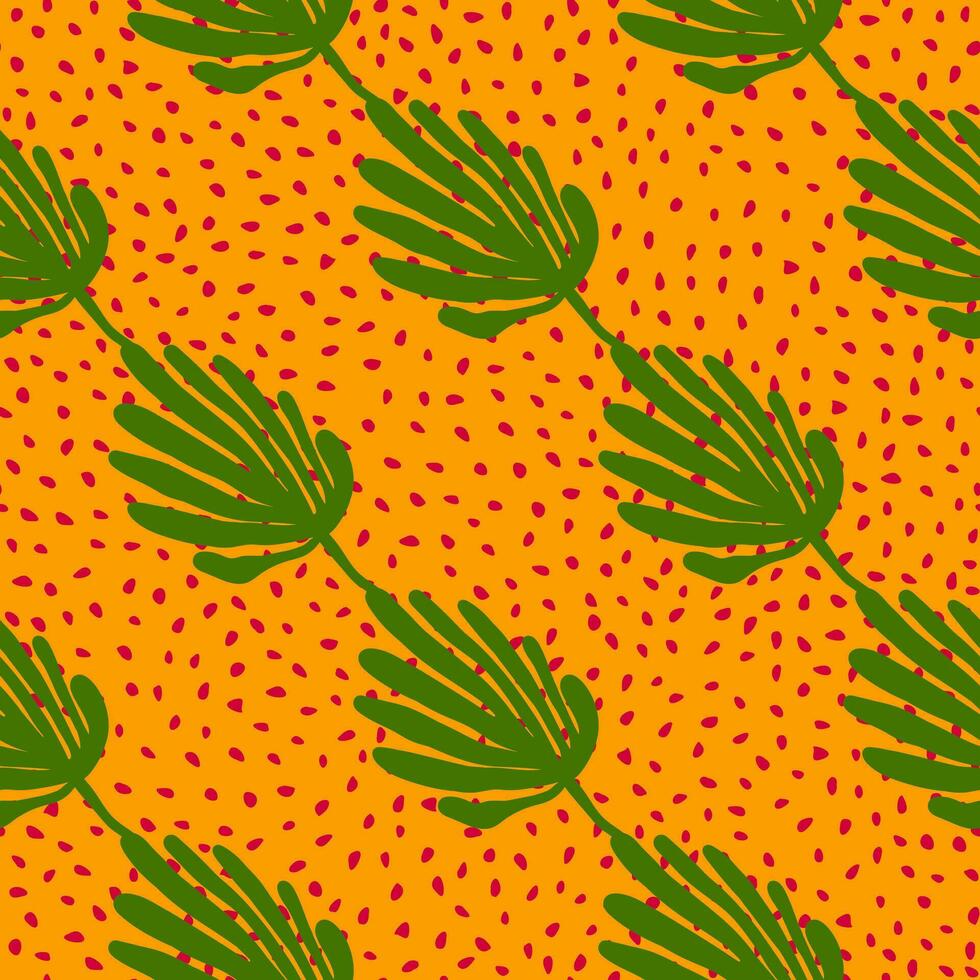 Simple organic shape seamless pattern. Tropical leaves background. Matisse inspired decoration wallpaper. vector