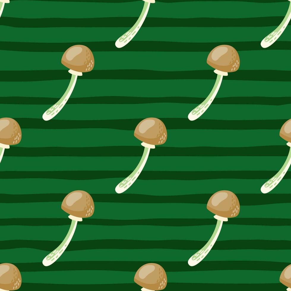 Seamless pattern with toadstool mushrooms. Magical fly agaric wallpaper. vector
