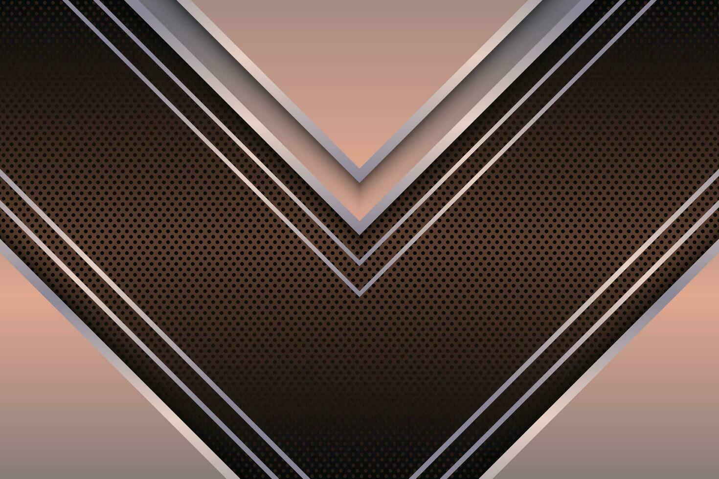 Luxury triangles stripes on metallic texture background. vector