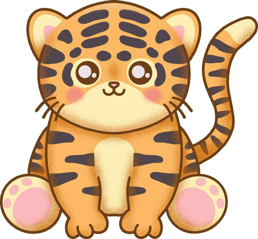 Cute Tiger Illustration vector