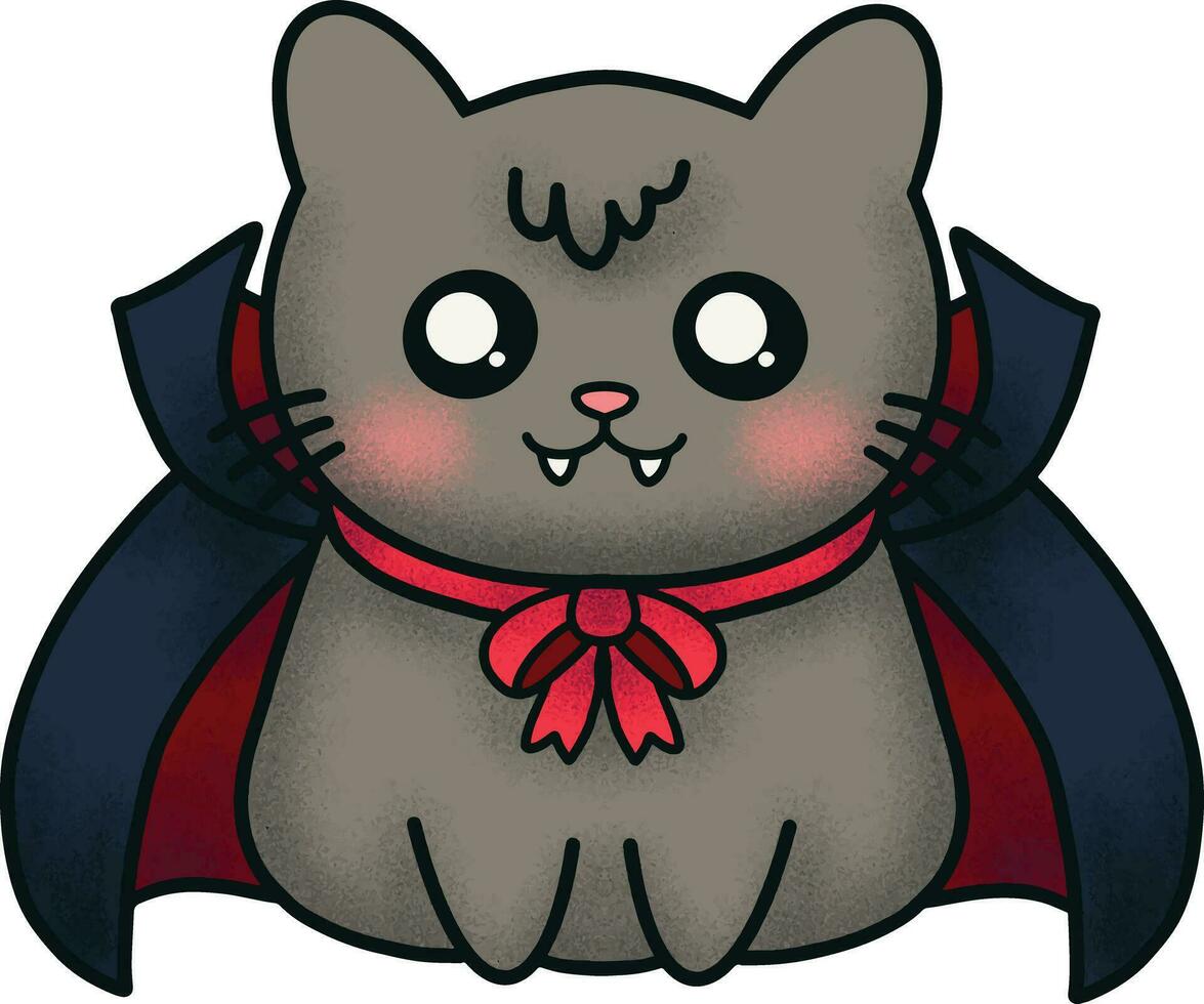 Vampire Cat Illustration vector