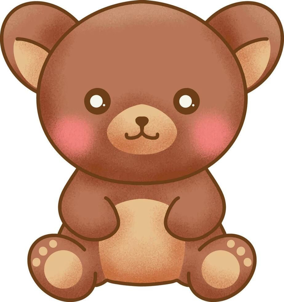 Cute Brown Bear Illustration vector