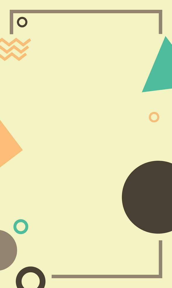 Abstract memphis frame background. Vector illustration.