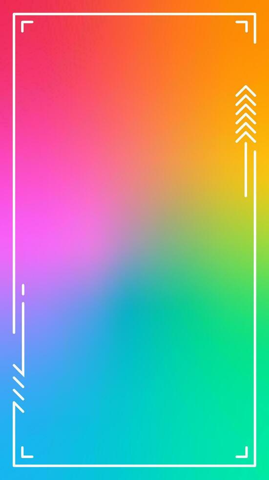 Colorful vertical gradient background. Social media frame vector illustration.