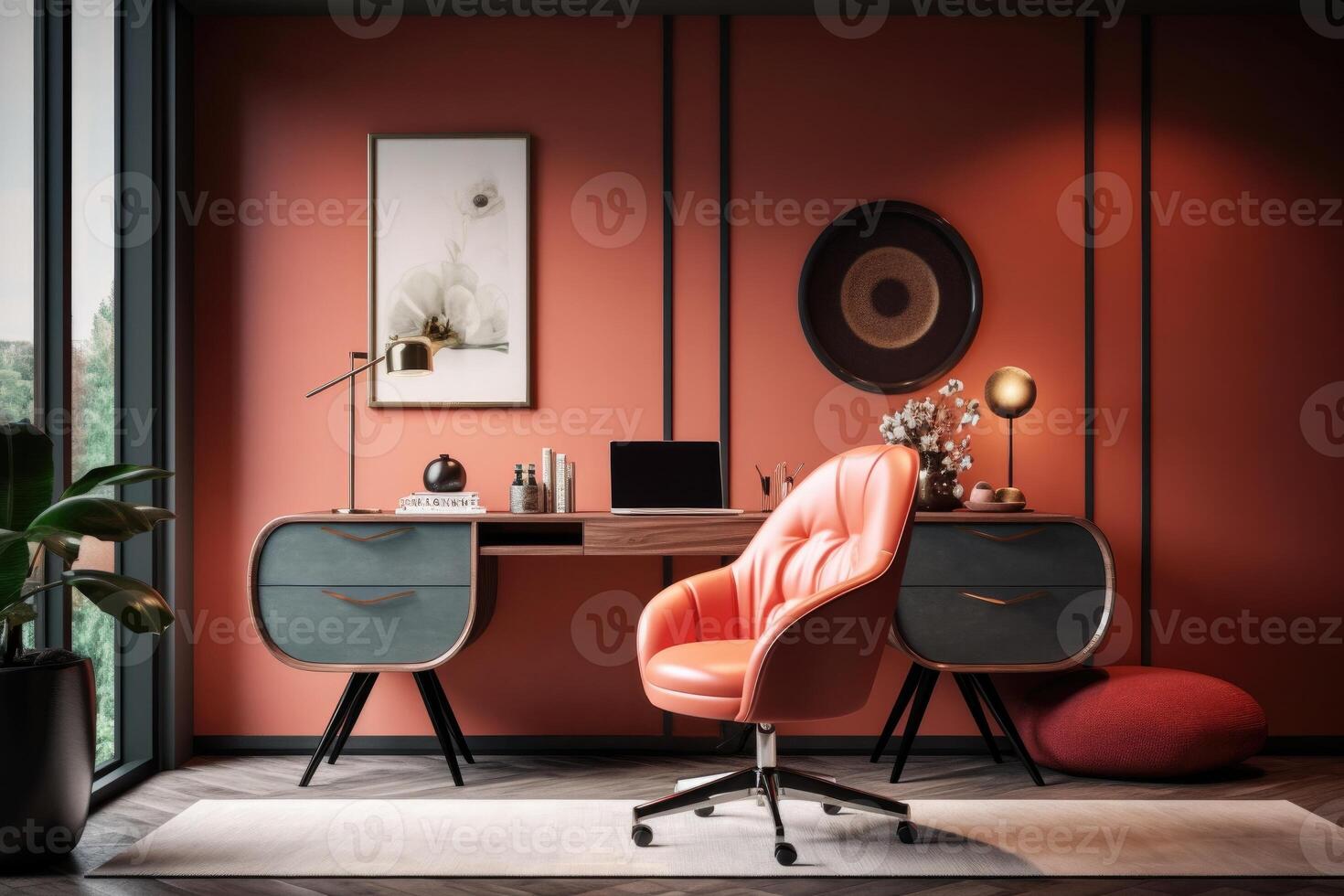 A stylish office setup photo
