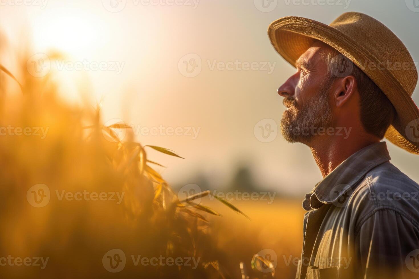 a farmer is cultivating their land photo