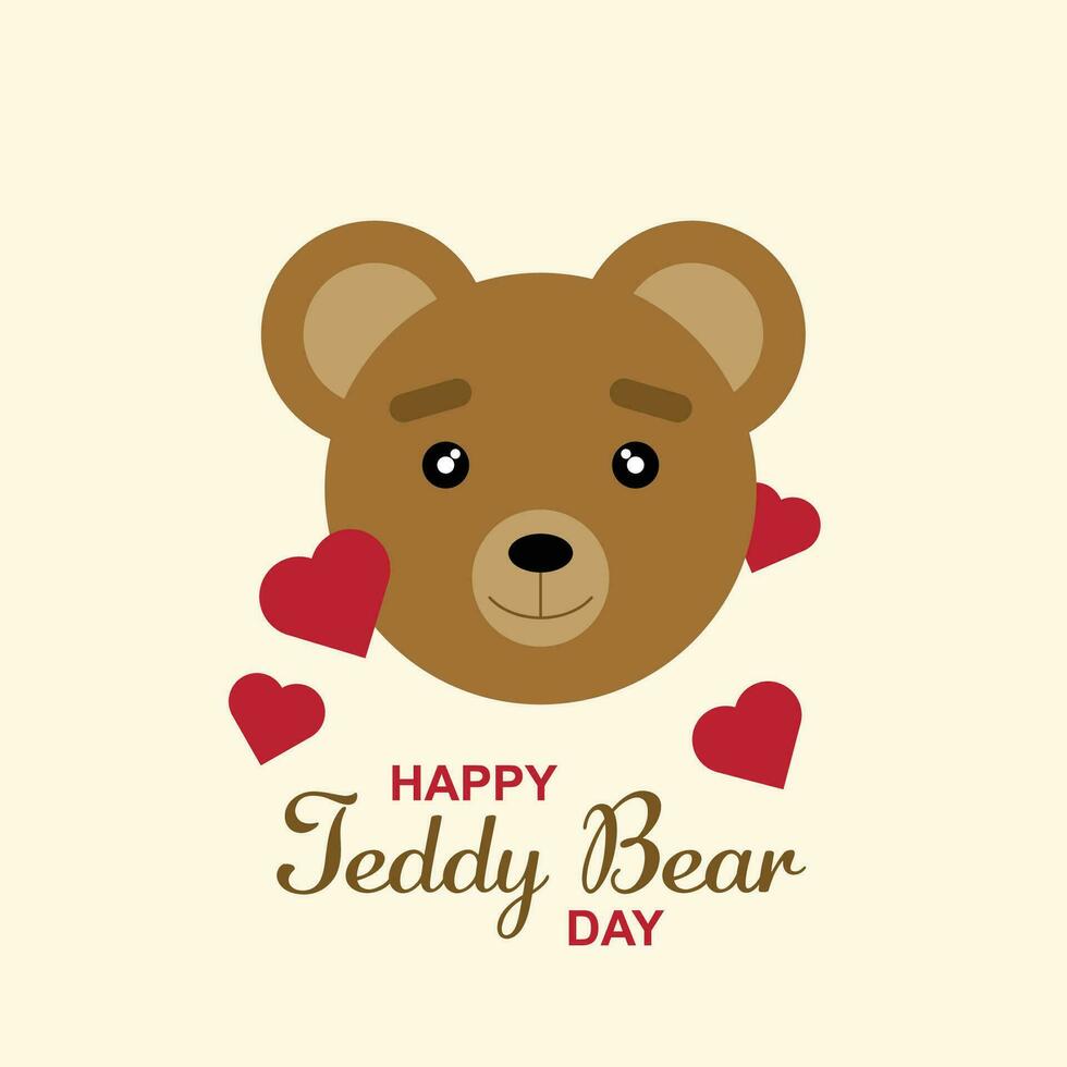 Teddy Bear Day background. vector