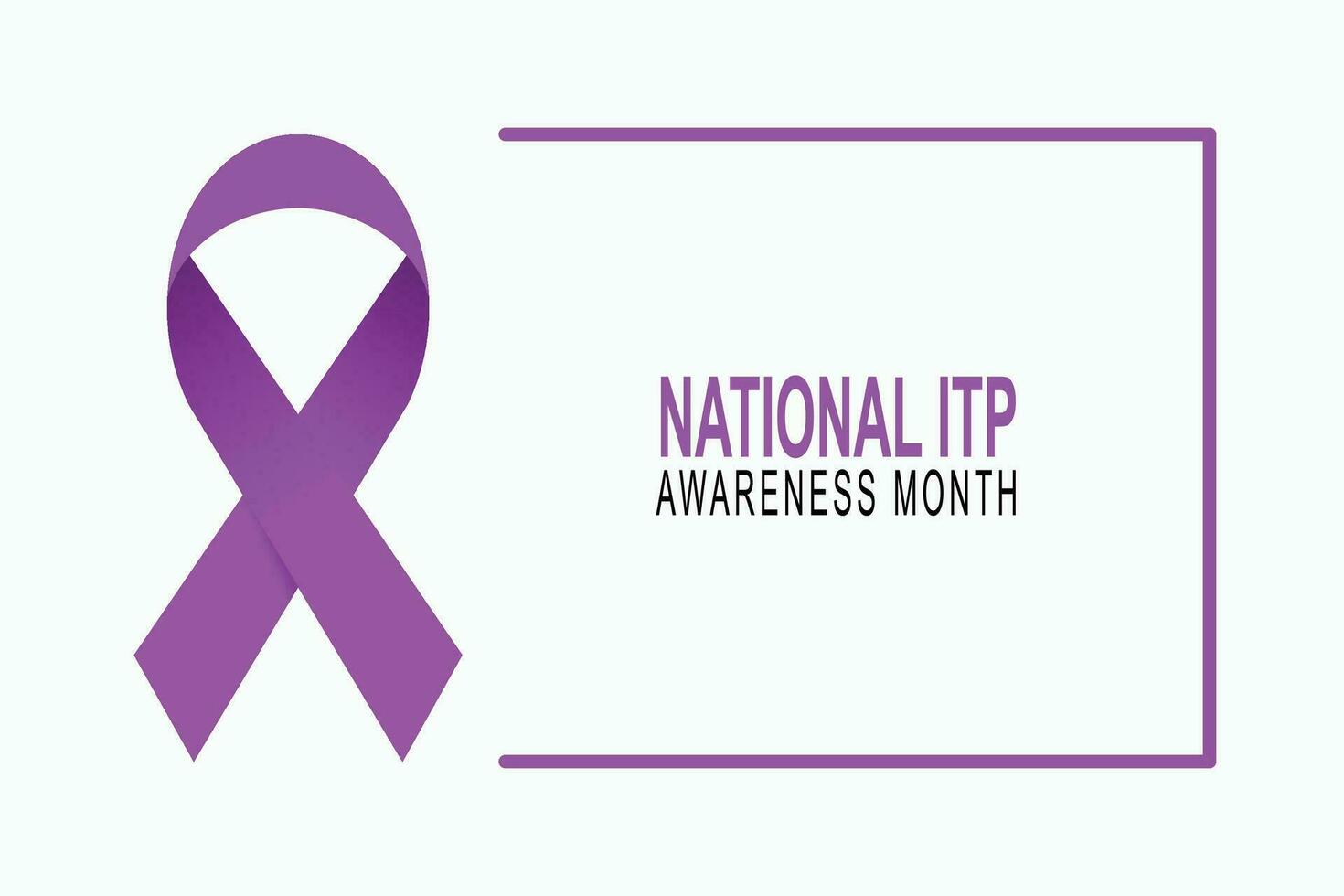 National ITP Awareness Month background. vector