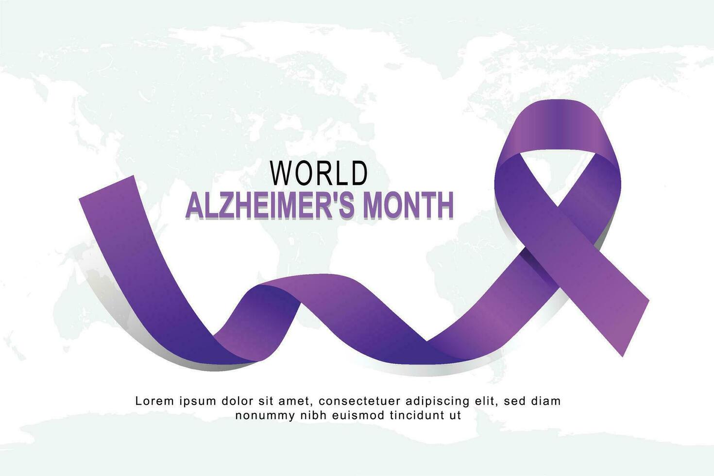 World Alzheimers Month background. vector