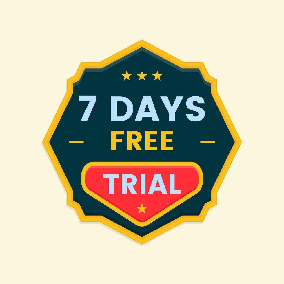 7 days free trial label clipart 27164093 Vector Art at Vecteezy