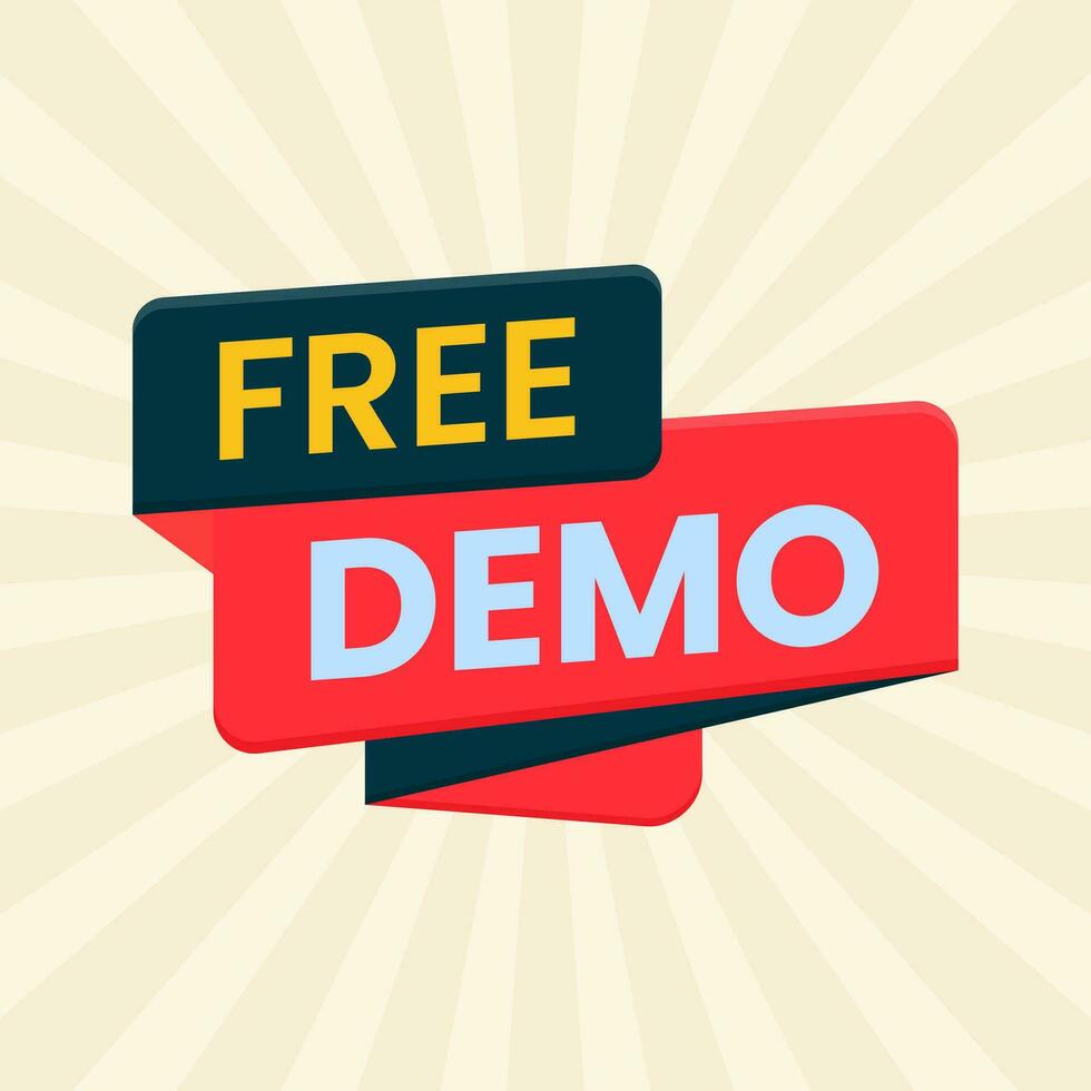 free demo banner vector