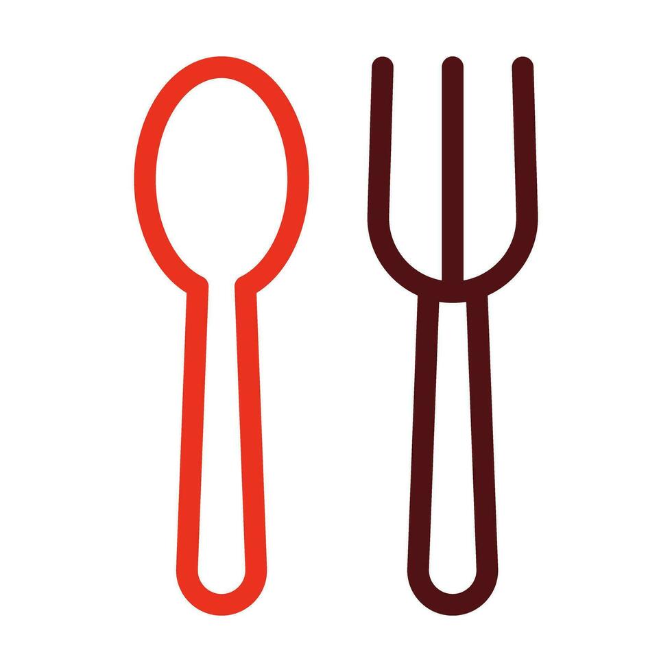 Cutlery Glyph Two Color Icon For Personal And Commercial Use. vector