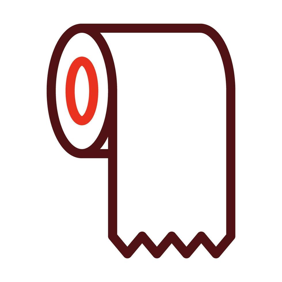 Toilet Roll Glyph Two Color Icon For Personal And Commercial Use. vector
