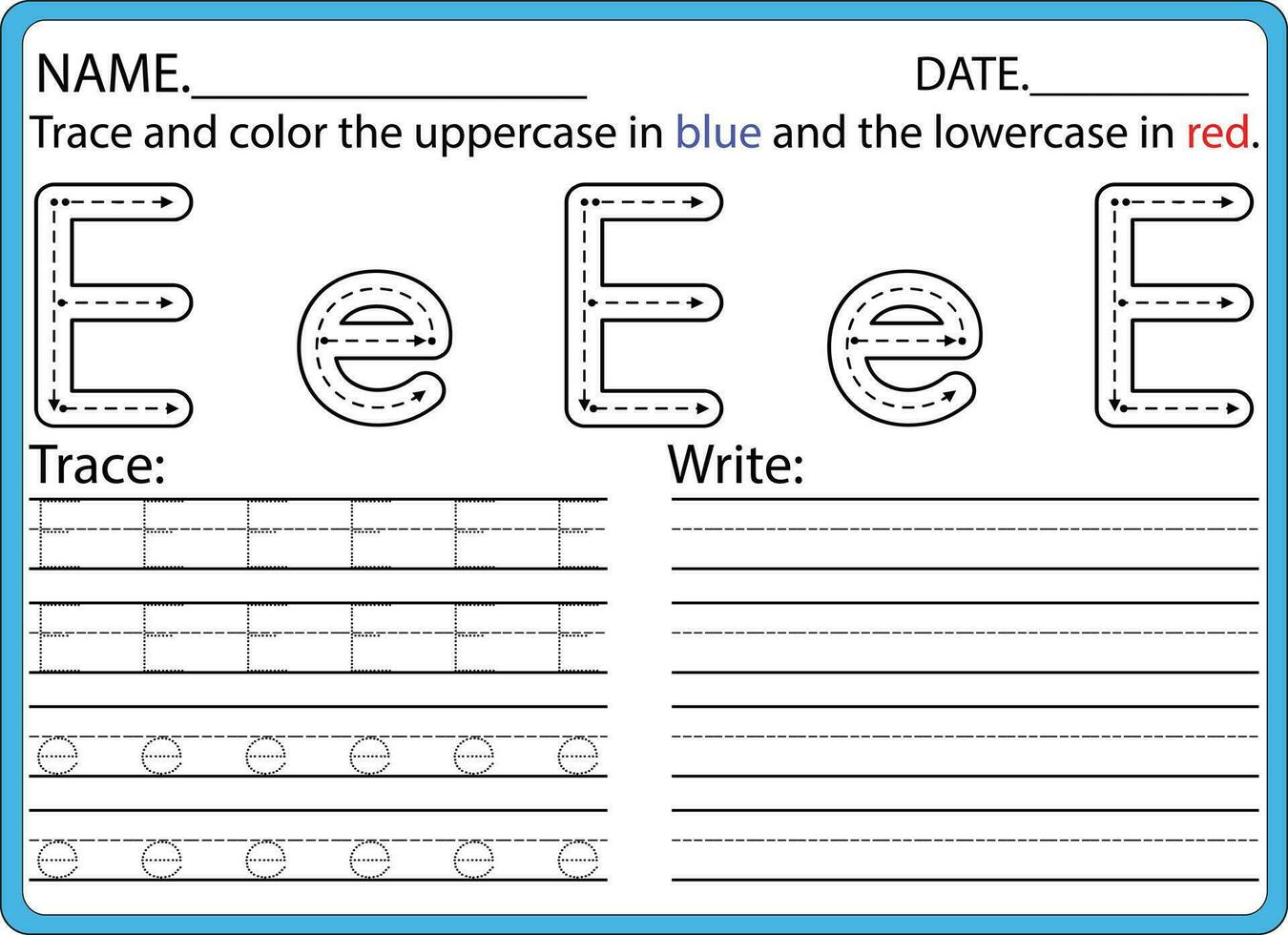 hand drawn tracing worksheets for kids pencontrol and handwriting practice vector
