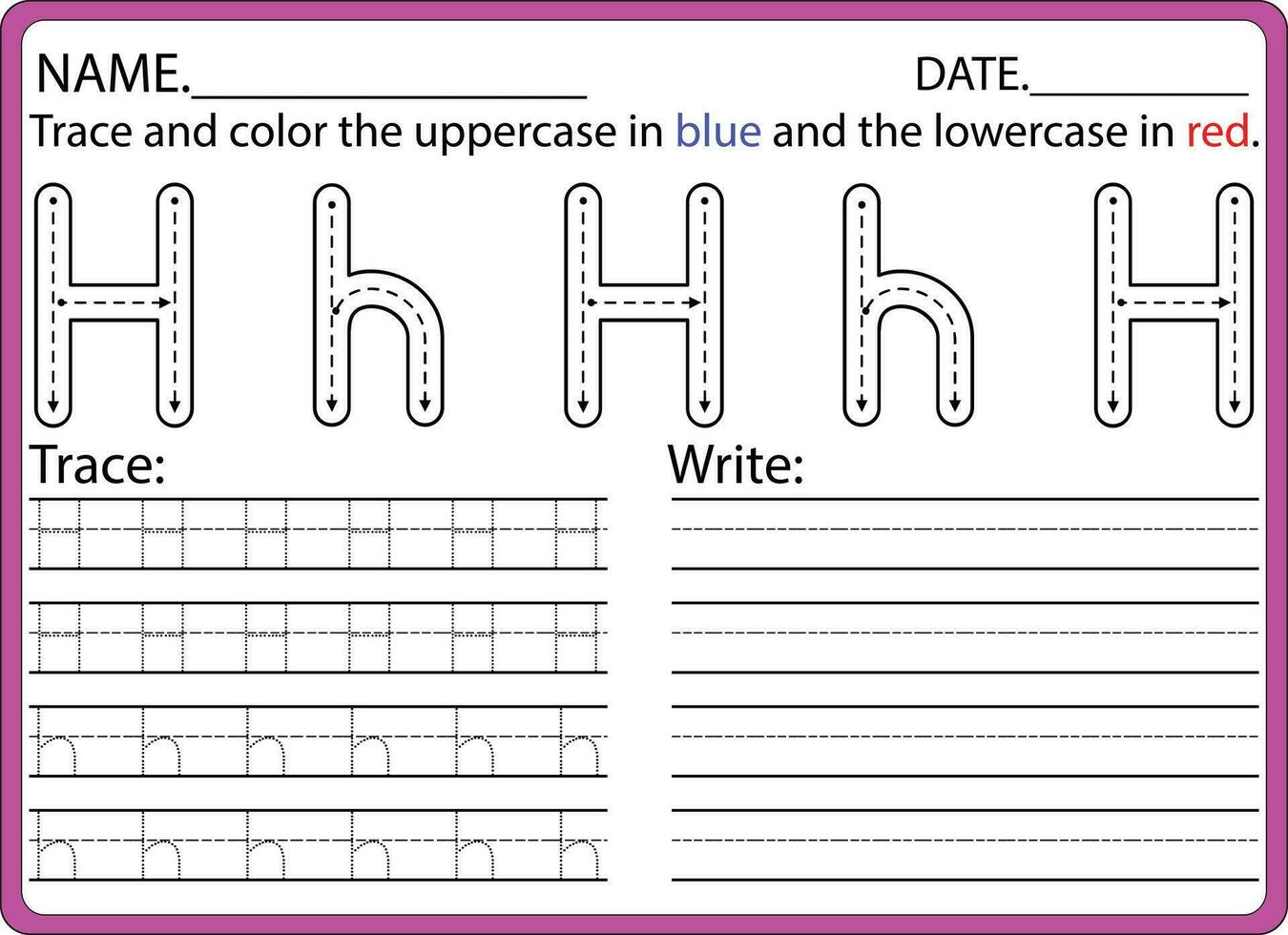 hand drawn tracing worksheets for kids pencontrol and handwriting practice vector