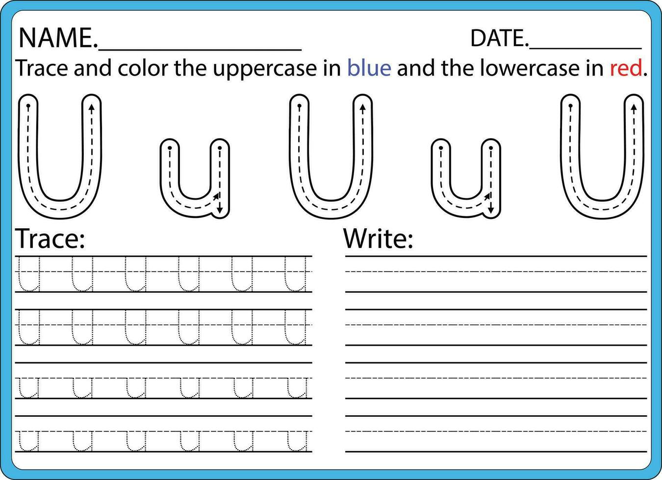 hand drawn tracing worksheets for kids pencontrol and handwriting practice vector