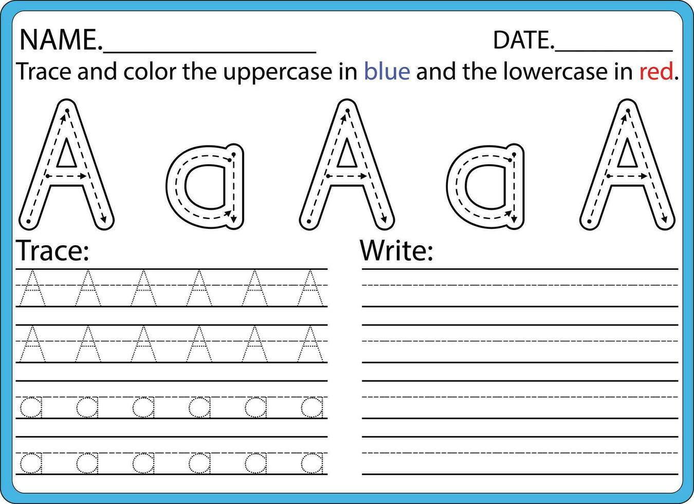hand drawn tracing worksheets for kids pencontrol and handwriting practice vector