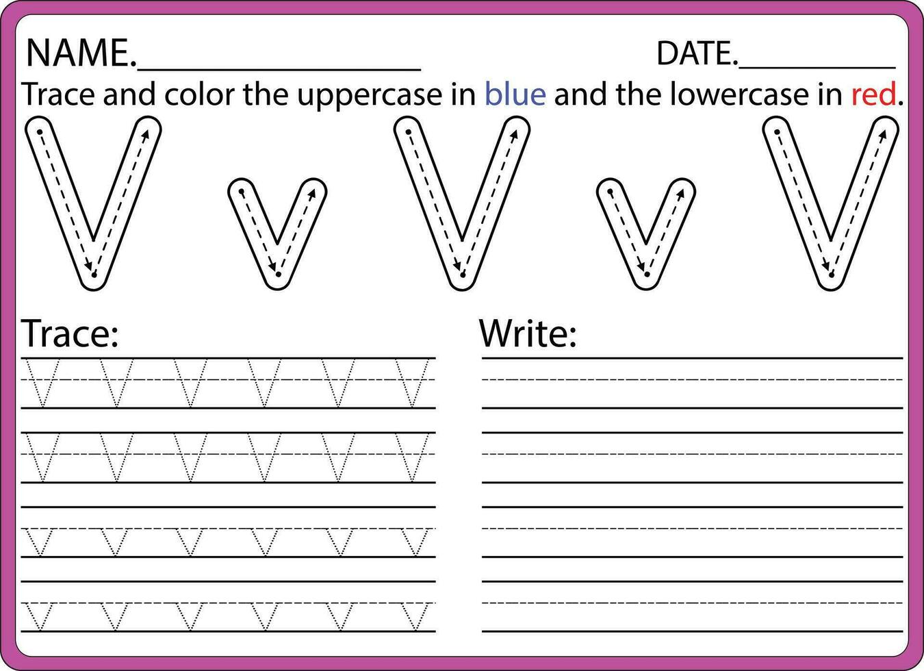 hand drawn tracing worksheets for kids pencontrol and handwriting practice vector