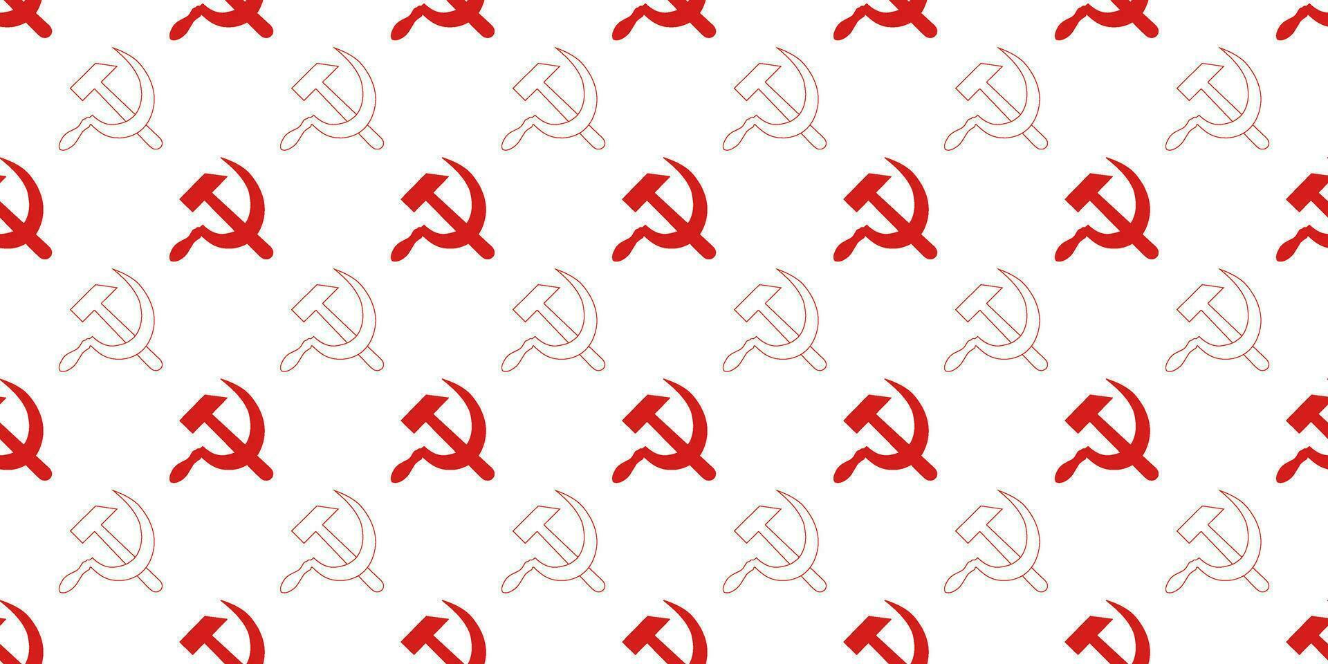hammer and sickle socialism symbol seamless pattern vector