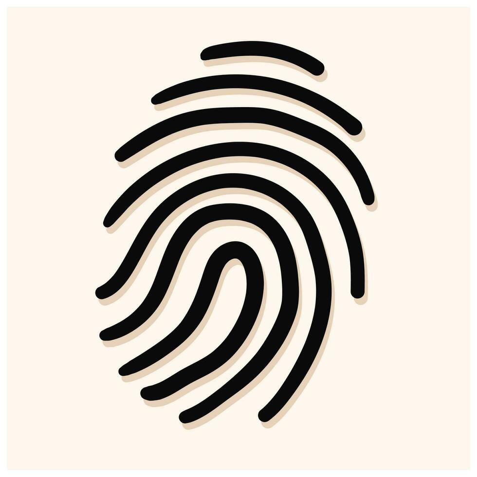 Fingerprint icon in Metro user interface color style. Science security crime identity vector